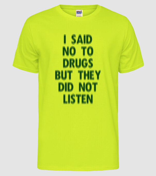 Say no... model galben neon pe tricou