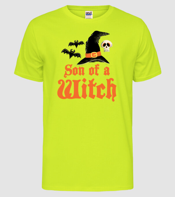 Son of a witch model galben neon pe tricou