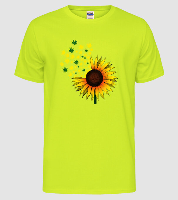 Sunflower Weed model galben neon pe tricou