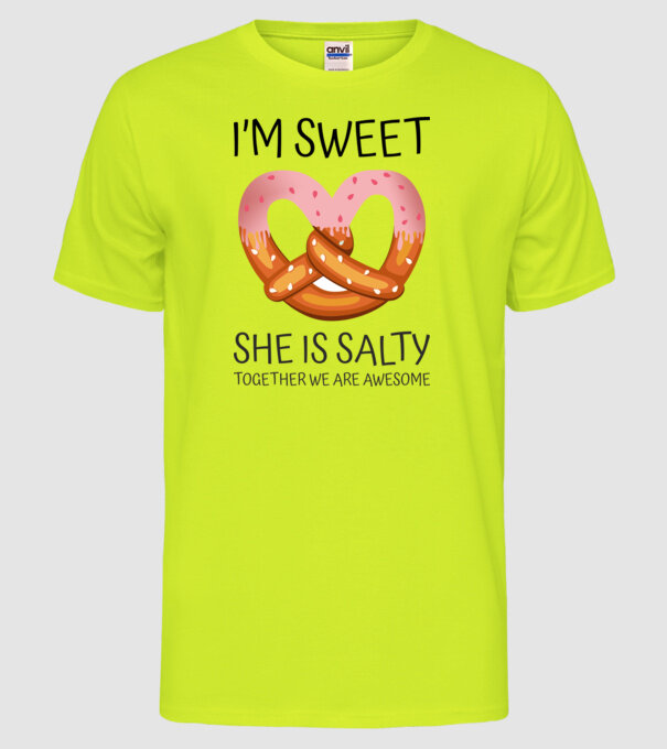 Sweet Friend model galben neon pe tricou