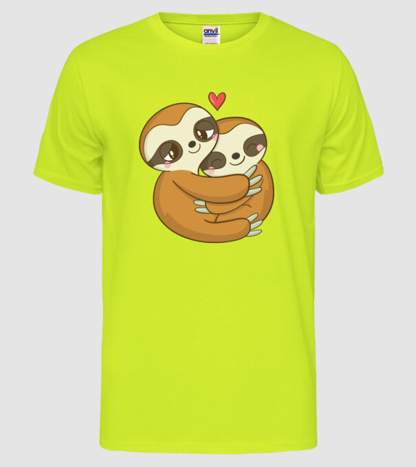 LENEȘI ÎNDRĂGOSTIȚI model galben neon pe tricou