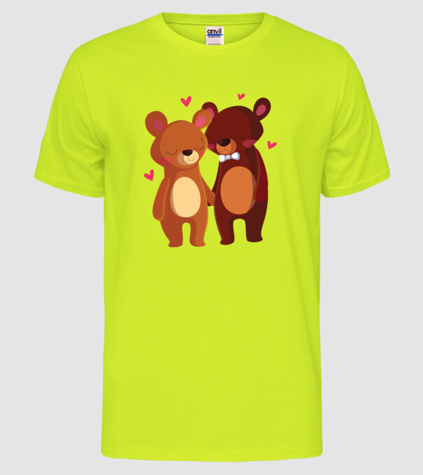 URȘI ÎNDRĂGOSTIȚI 2 model galben neon pe tricou
