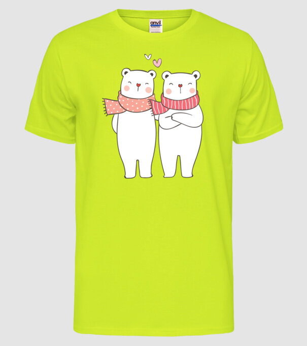URȘI ÎNDRĂGOSTIȚI 4 model galben neon pe tricou