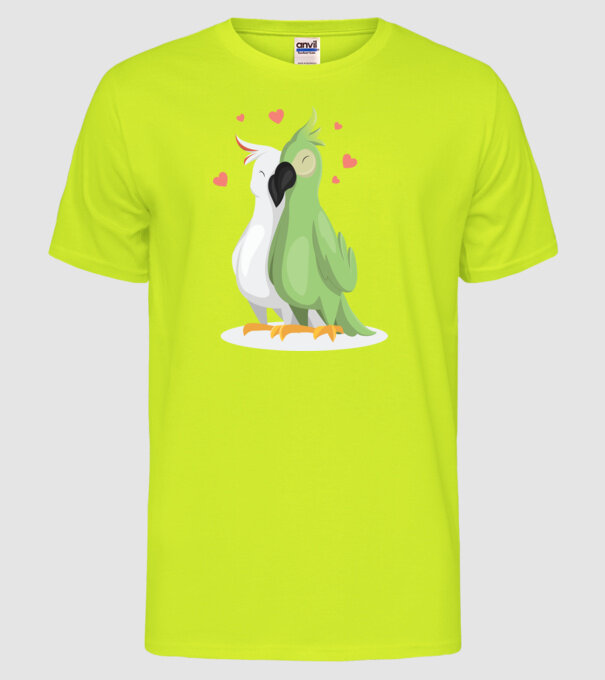 LENEȘI ÎNDRĂGOSTIȚI model galben neon pe tricou