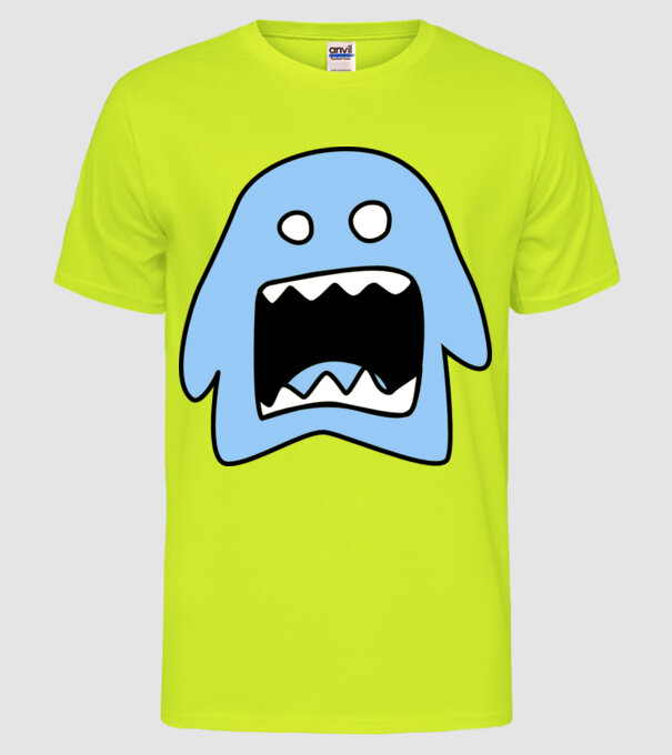 monstru model galben neon pe tricou