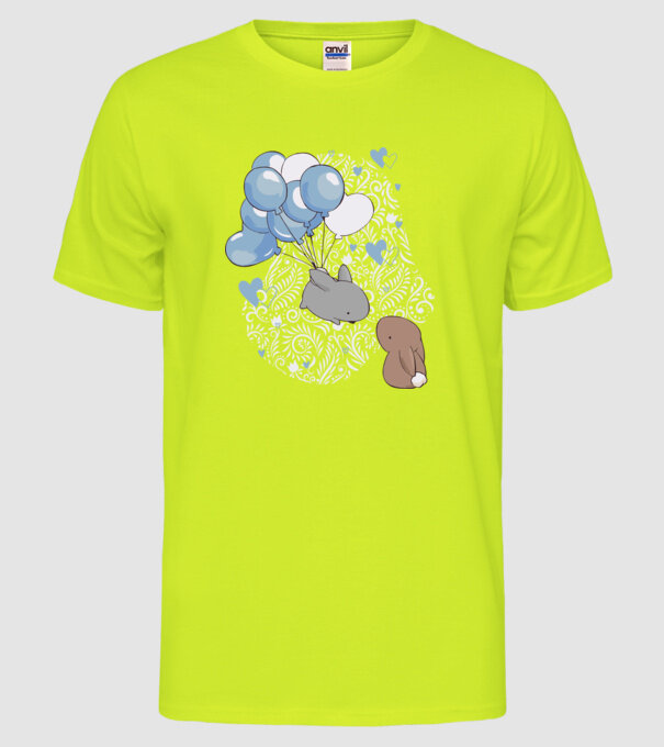 Tu ești melodia inimii mele iepurași model galben neon pe tricou