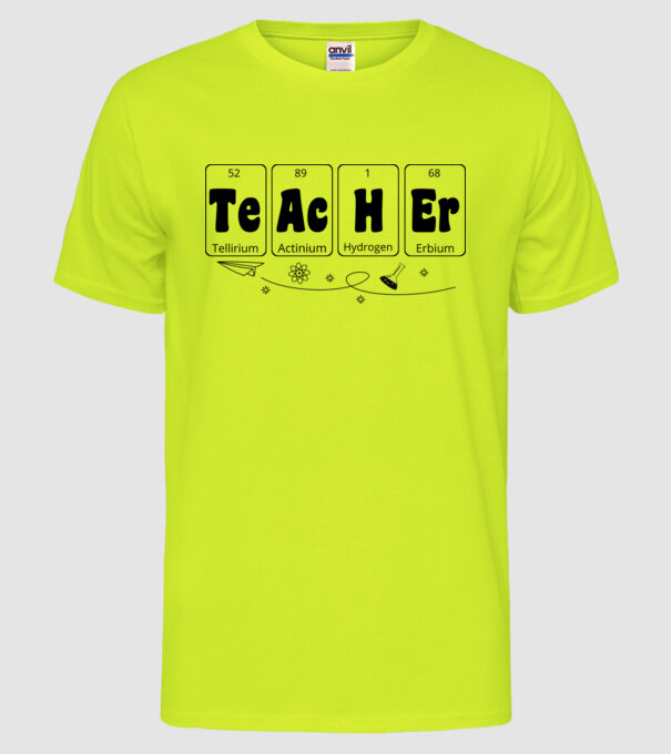 Teacher periodic model galben neon pe tricou
