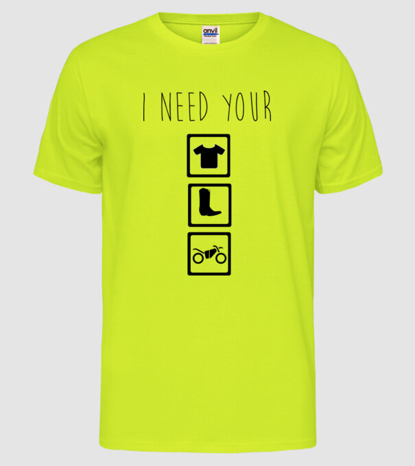Terminator model galben neon pe tricou