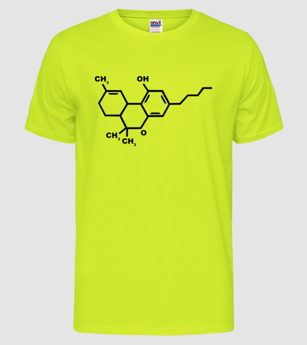 THC model galben neon pe tricou