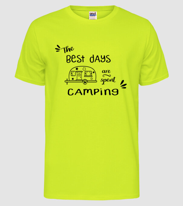 The best days model galben neon pe tricou