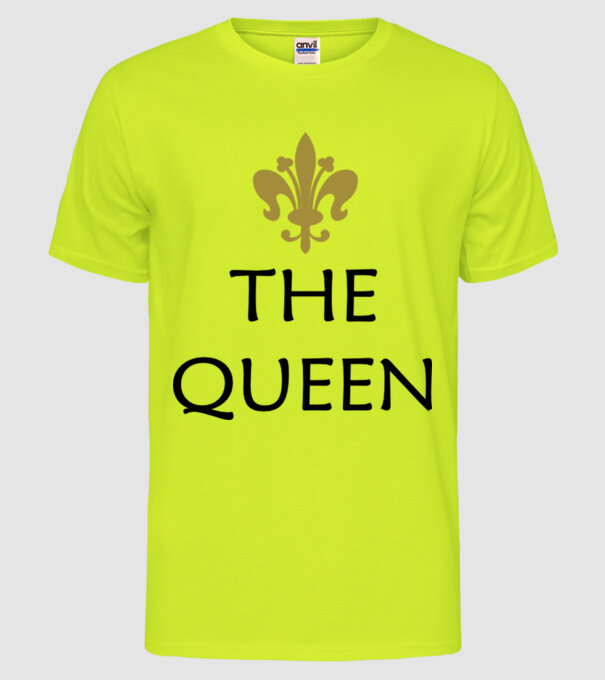 The Queen model galben neon pe tricou