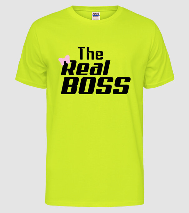 The real boss model galben neon pe tricou