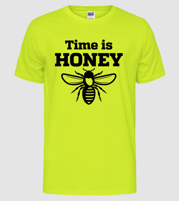 Time is honey model galben neon pe tricou