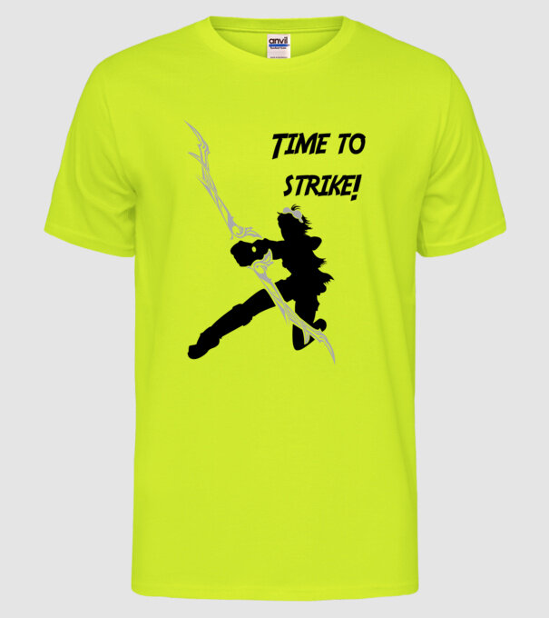 Time to strike model galben neon pe tricou