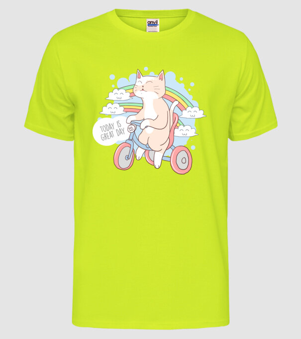 Today is a great day model galben neon pe tricou