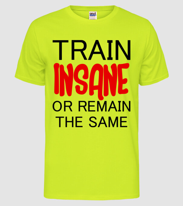 train insane model galben neon pe tricou