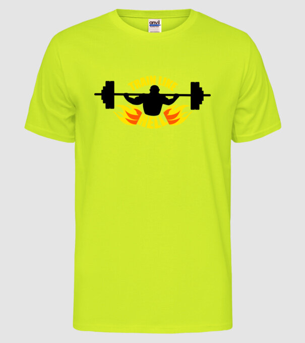 Train like hell model galben neon pe tricou