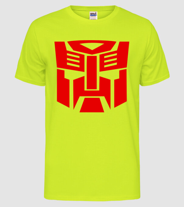 Transformers 4 model galben neon pe tricou