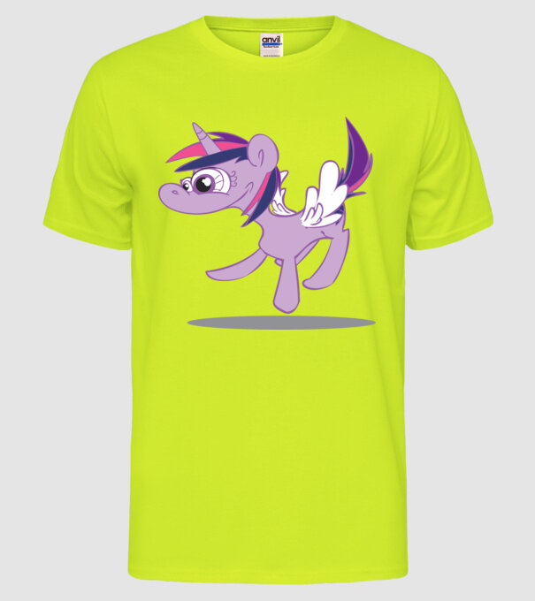 ugly my little pony model galben neon pe tricou