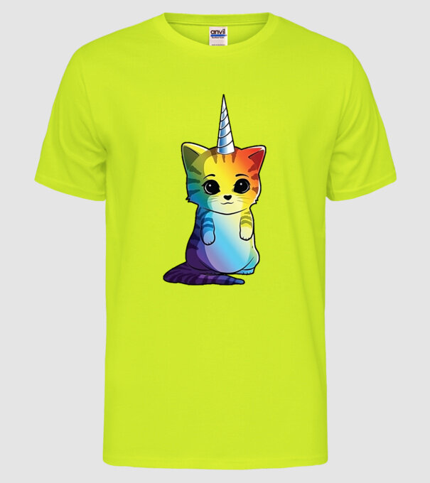 Unicat model galben neon pe tricou