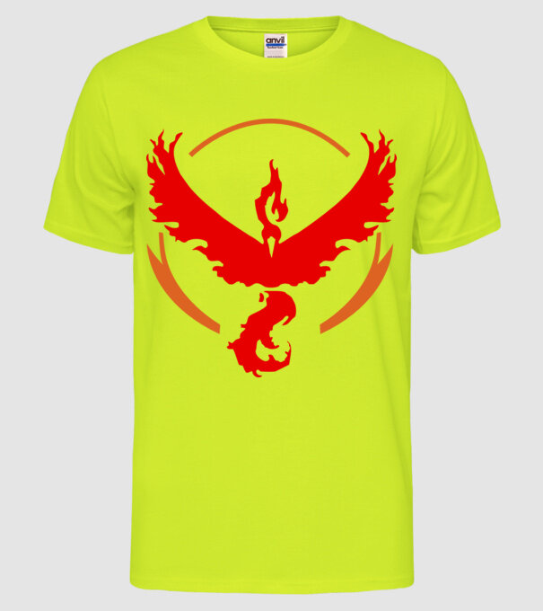 Valor team logo model galben neon pe tricou