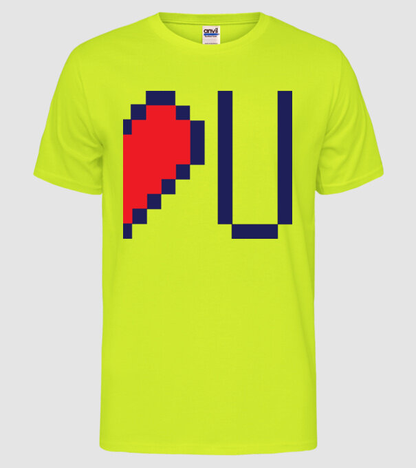 Love You 2nd part model galben neon pe tricou