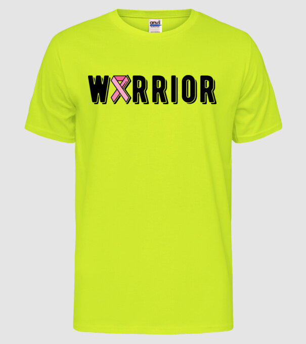 Warrior model galben neon pe tricou