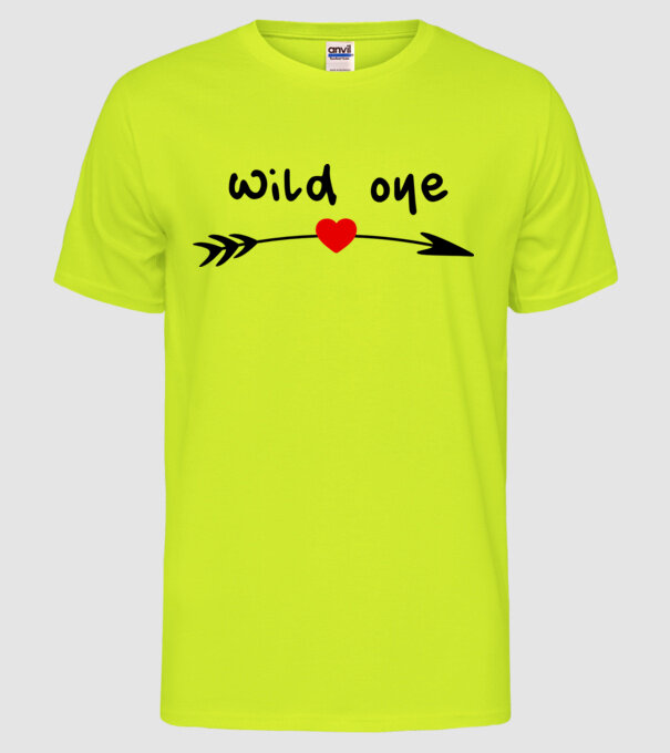 Wild one arrow model galben neon pe tricou
