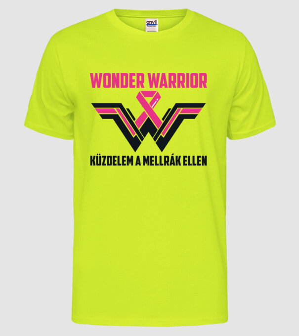 WONDER WARRIOR model galben neon pe tricou