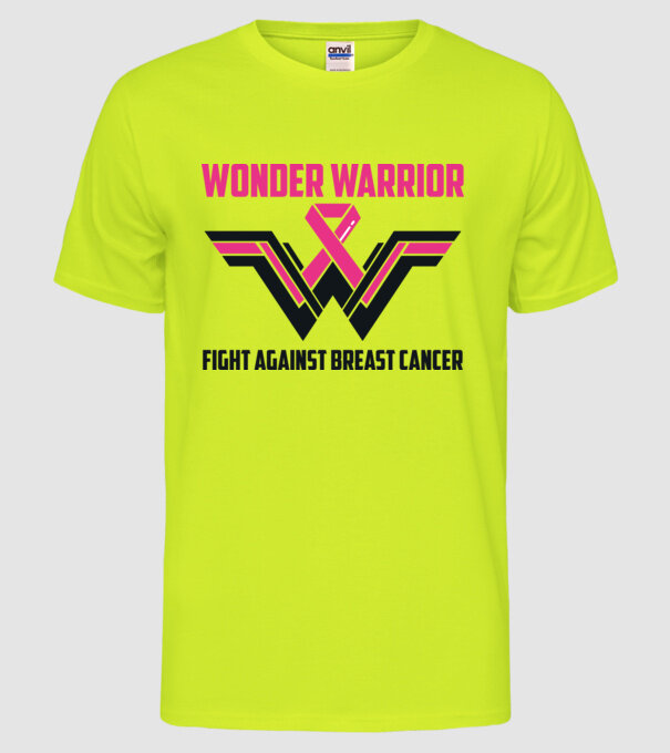 WONDER WARRIOR model galben neon pe tricou