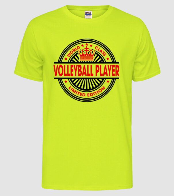 World class VOLEIBALIST model galben neon pe tricou