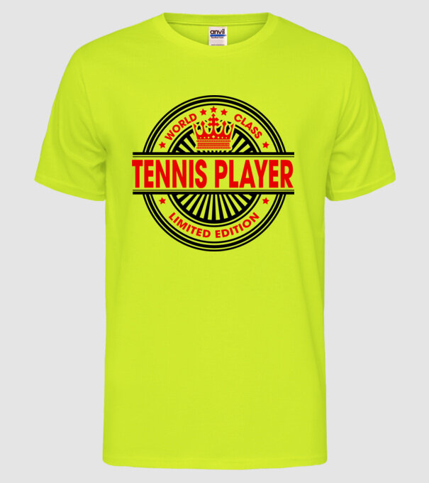 World class JUCĂTOR TENIS model galben neon pe tricou