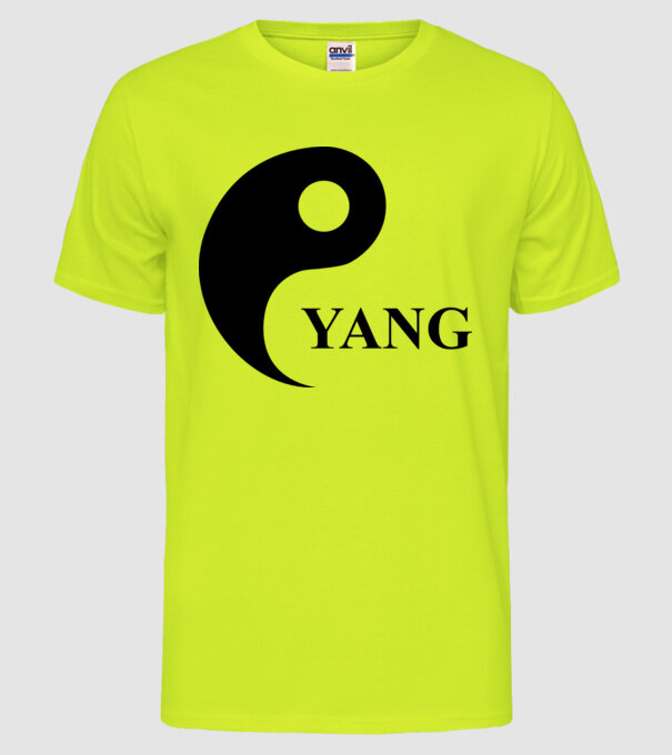 Yang model galben neon pe tricou