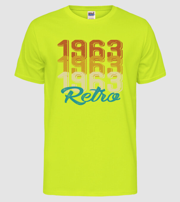 1963 Retro model galben neon pe tricou