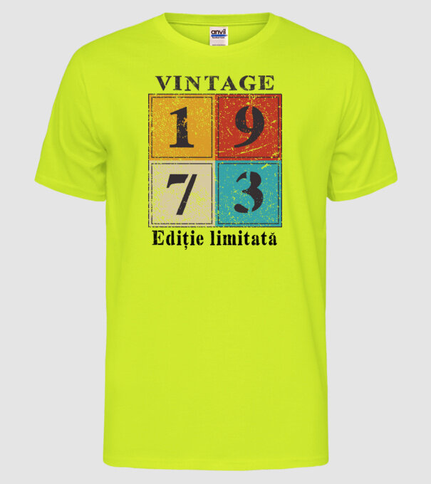 1973 - Ediție limitată model galben neon pe tricou