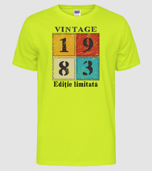 1983 - Ediție limitată model galben neon pe tricou