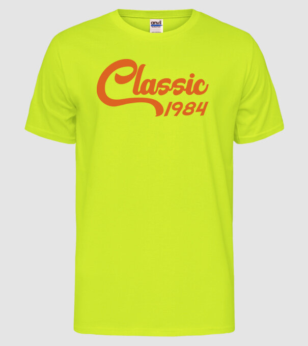 1984 Classic model galben neon pe tricou