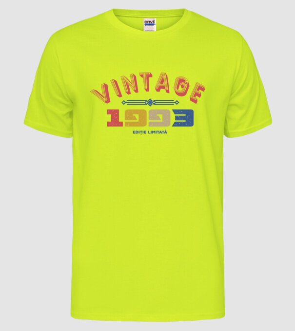 1993 Ediție limitată model galben neon pe tricou