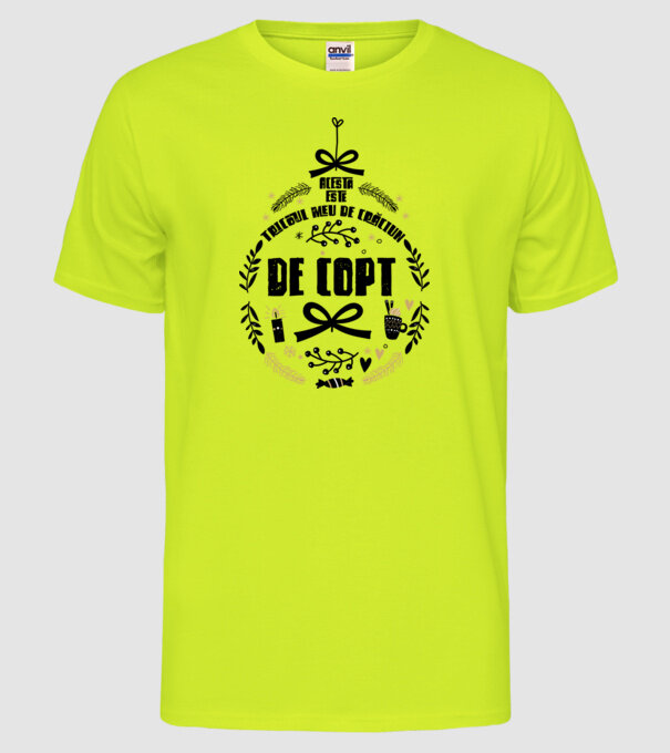 acesta este tricoul meu de Crăciun_de copt model galben neon pe tricou