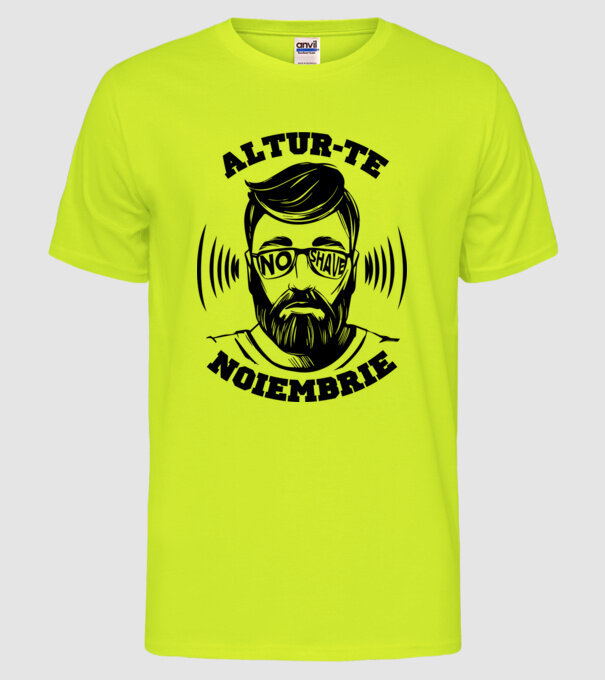 alătură-te - noiembrie model galben neon pe tricou