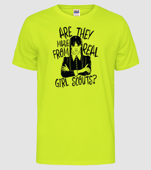 Are the made from real girl scouts model galben neon pe tricou