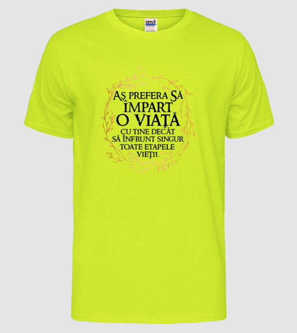 Arwen model galben neon pe tricou