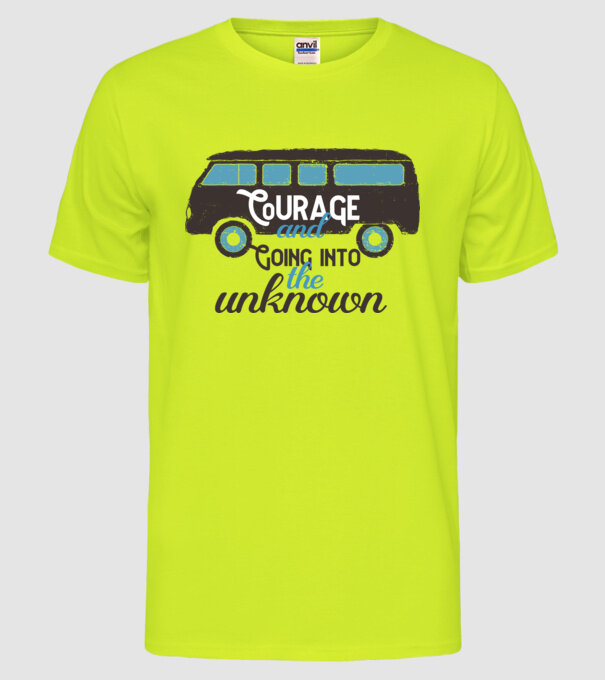 Autobuze model galben neon pe tricou