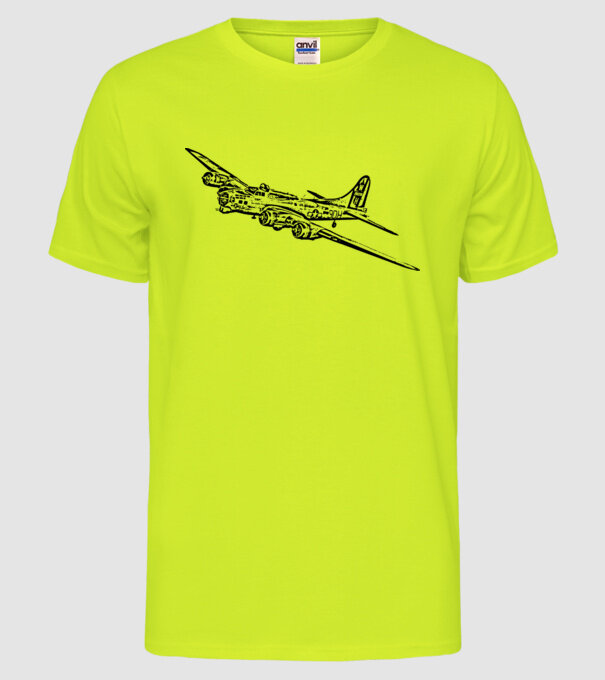 Avioane model galben neon pe tricou