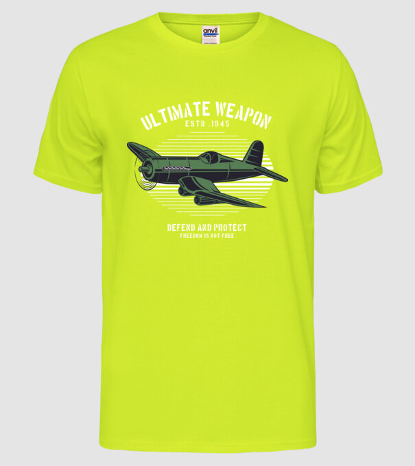 Avioane model galben neon pe tricou