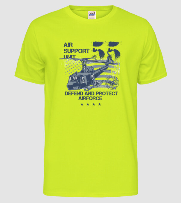 Avioane model galben neon pe tricou