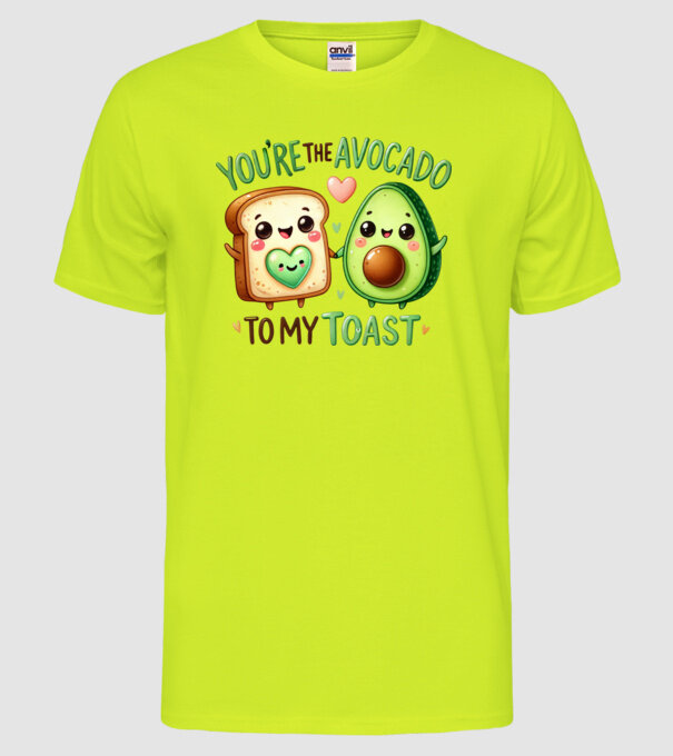 Avocado to my Toast model galben neon pe tricou