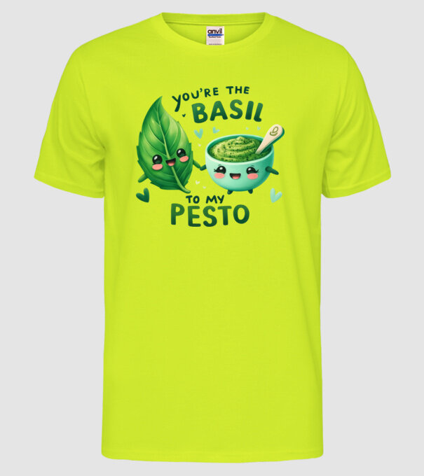 Basil to my Pesto model galben neon pe tricou