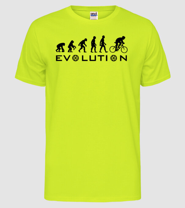 Bike evolution model galben neon pe tricou