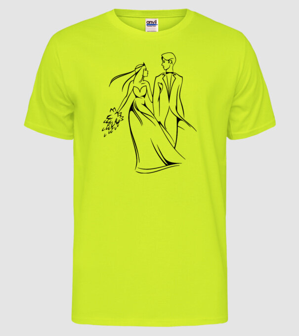 BR01 - mireasă model galben neon pe tricou